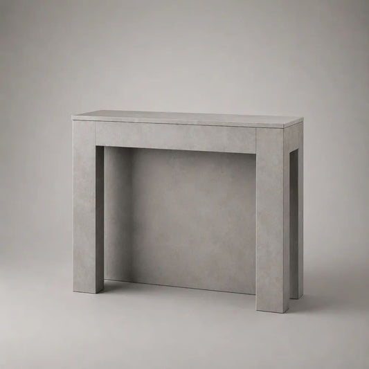 Rechteckiger Konsolentisch aus Holz, Grau, 100 × 30 × 80 cm