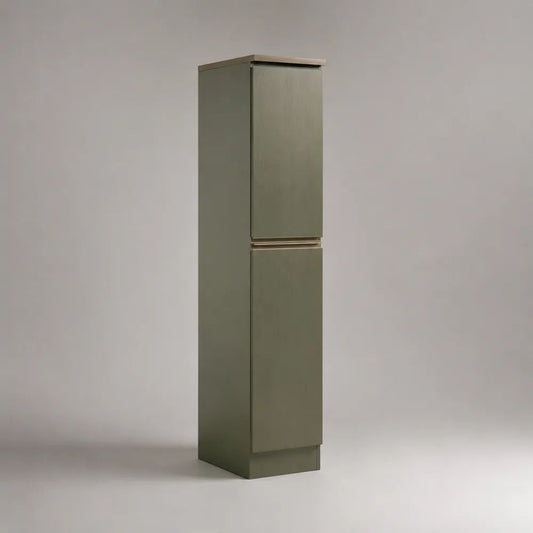 Küchenhochschrank mit 2 Türen aus MDF und Spanplatte, Olivgrün/Taupe, 30 × 30 × 180 cm
